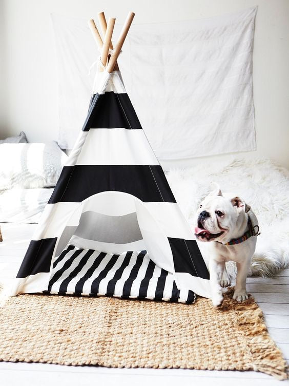 teepee tent for pets Striped Dog Teepee