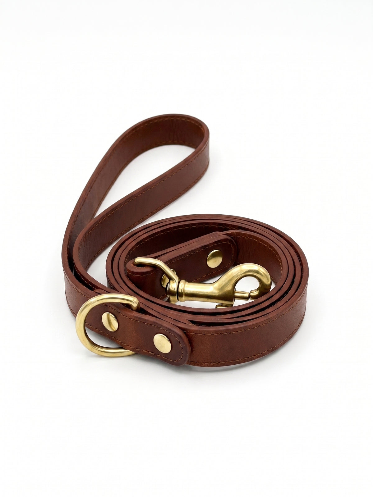 Heritage brown leather leash