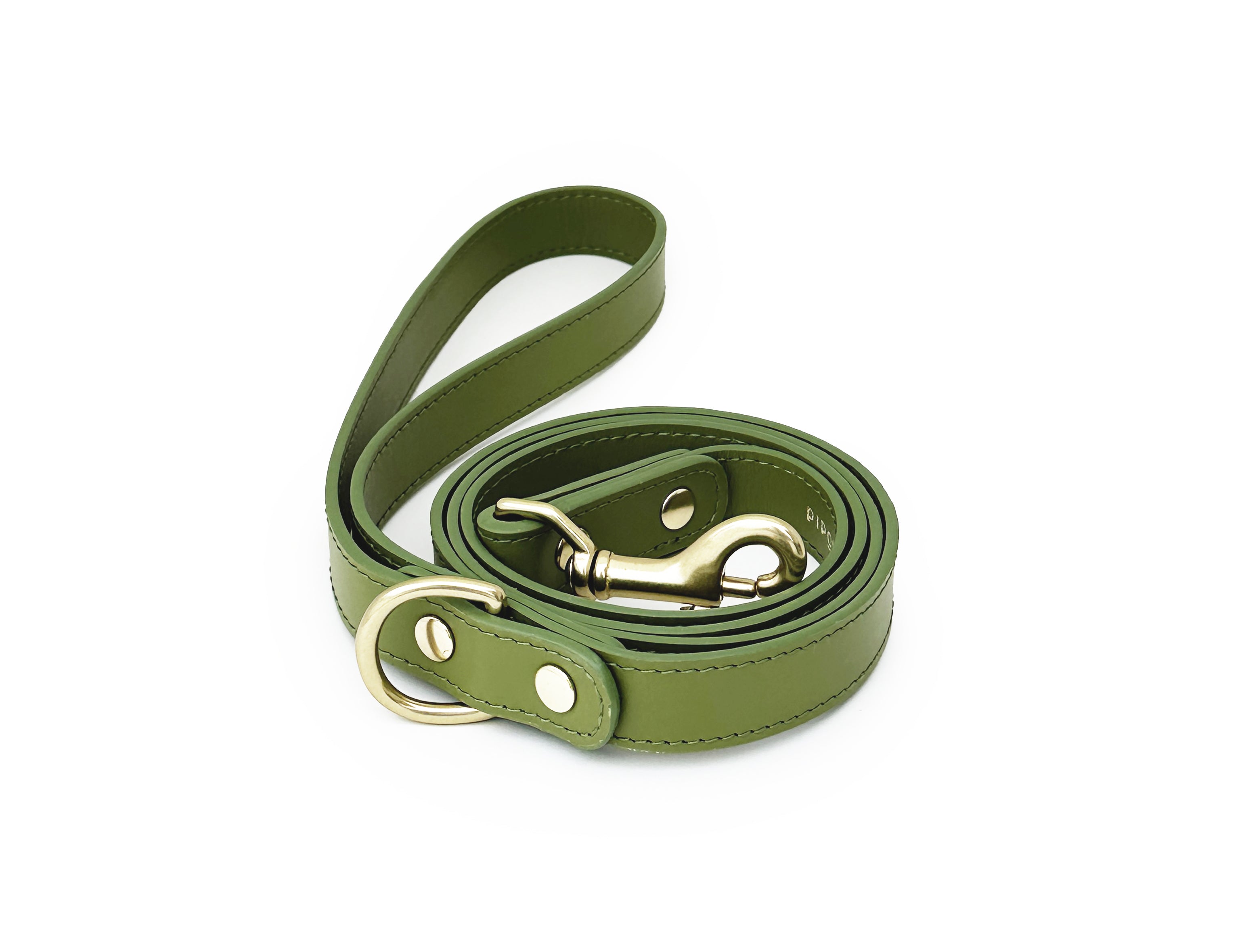 Moss Green leather leash