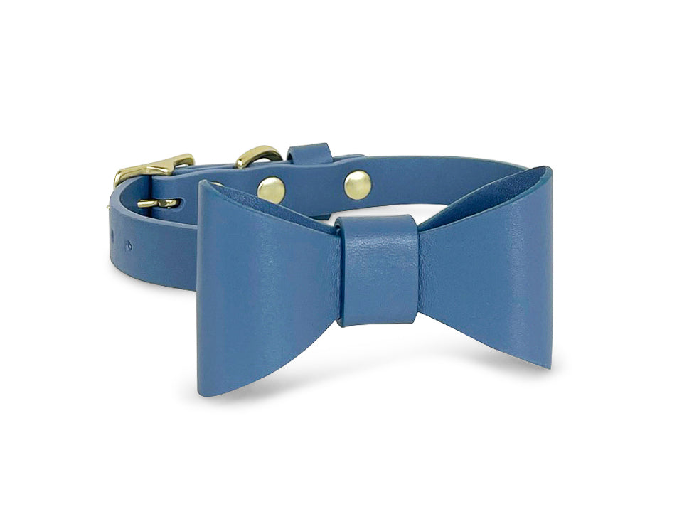 Ocean Blue collar with removable bow