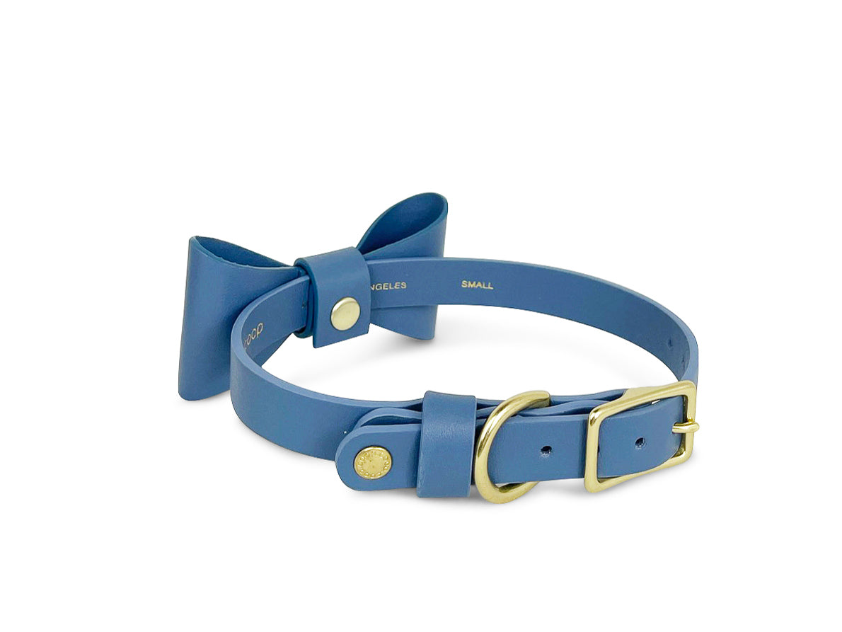 Ocean Blue collar with removable bow