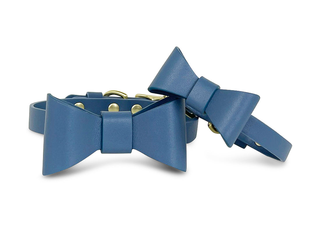 Ocean Blue collar with removable bow