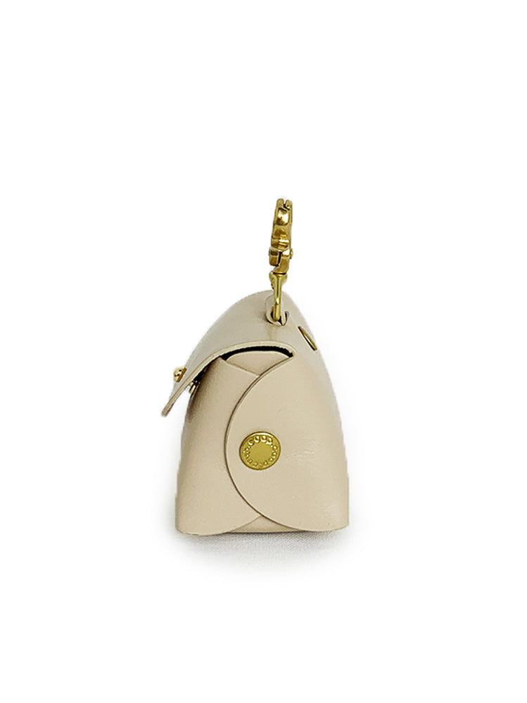 Linen beige Tilly poop bag pouch