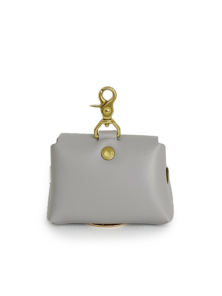 Pearl grey Tilly poop bag pouch
