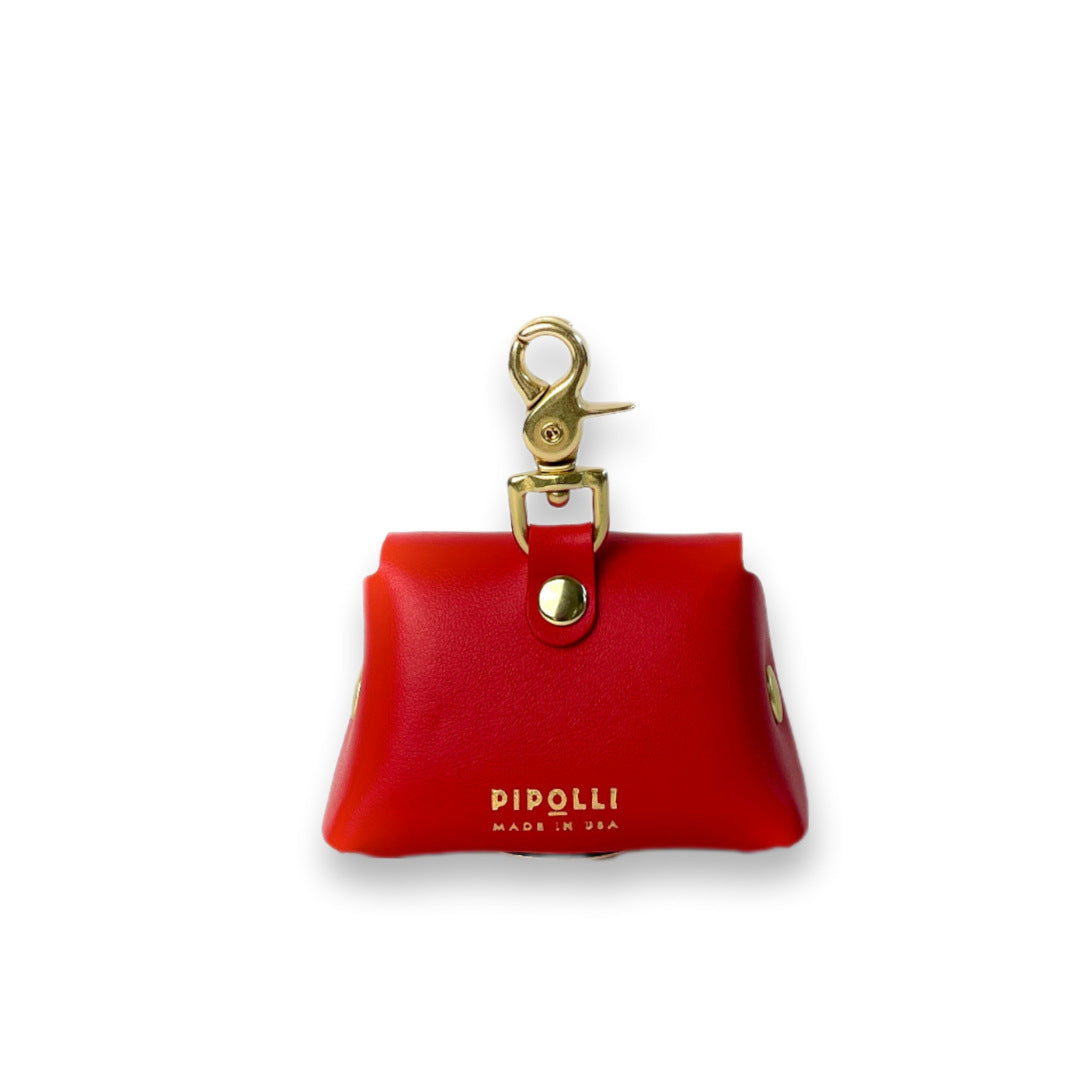 Poppy Red poop bag pouch