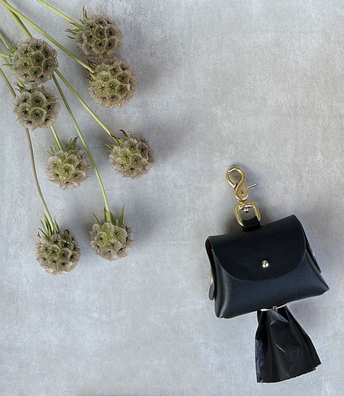 Onyx Black Tilly poop bag pouch