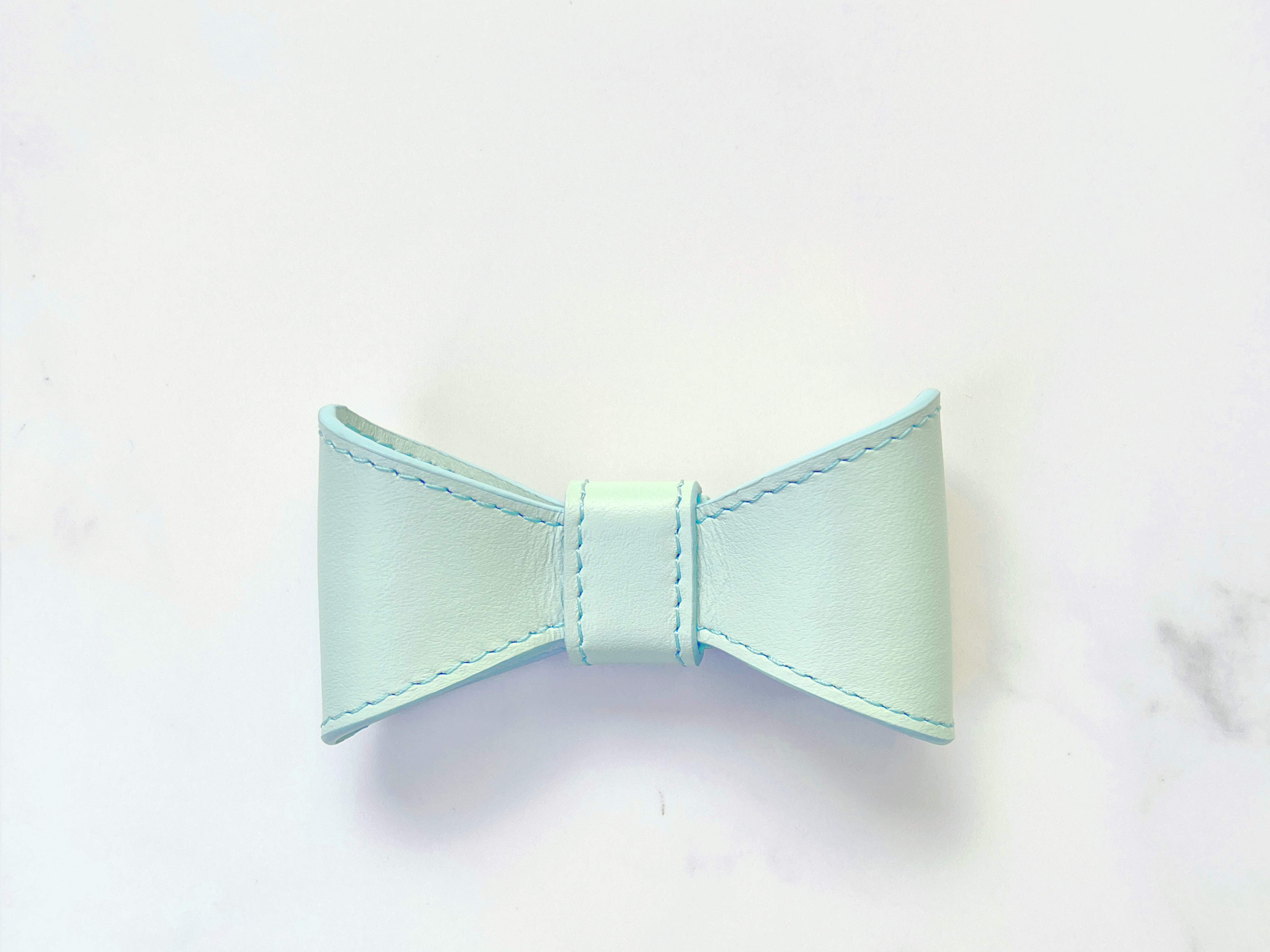 Mint leather bow