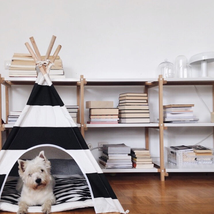 dog teepee tent Striped Dog Teepee